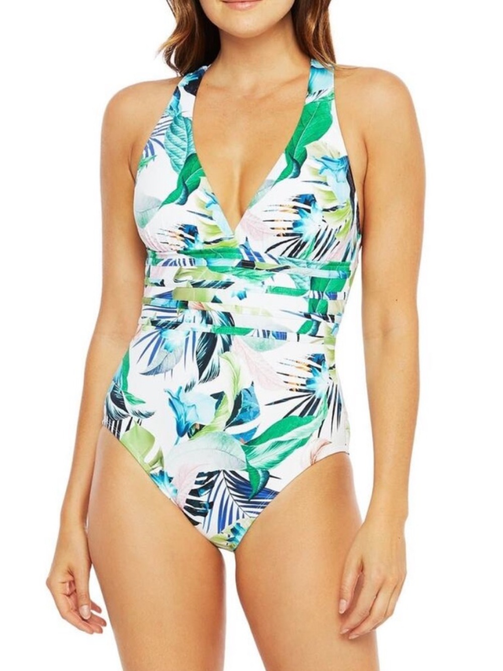 La Blanca In The Moment Multi-Strap Cross-Back One Piece Swimsuit Size 10 - Picture 6 of 13